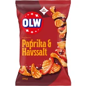 Chips Röd paprika och Havssalt 275g OLW