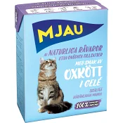 Kattmat Oxkött i gelé 380g Mjau