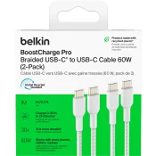 USB-C till USB-C 1m 2-pack vit Belkin