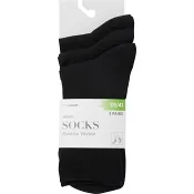 Socka ribb 3p svart 39/41 mywear