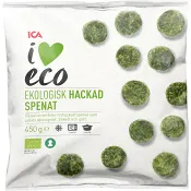 Hackad spenat Fryst Ekologisk 450g ICA I love eco