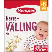 Havrevälling mild drickfärdig Från 6m 200ml Semper