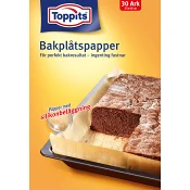Bakplåtspapper 30 ark Miljömärkt Toppits