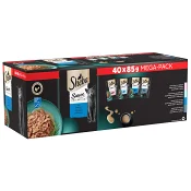 Kattmat SauceColl Fisk med lax med vitfisk 3400 Gram Sheba