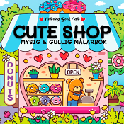 Cute Shop. Mysig och gullig Cozy Coloring målarbok från Coloring Book Cafe