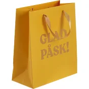 Presentpåse Glad påsk Guld 26x31 cm