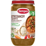 Stroganoff med biff & ris 1år 235g Semper