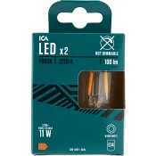 LED Päronlampa E14 100lm(11W) 2p ICA