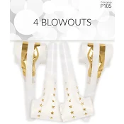 Ormblåsor Vit/Guld 4-p
