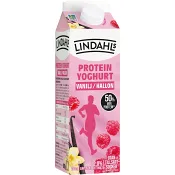 Proteinyoghurt Vanilj Hallon Laktosfri 2% 1000g Lindahls