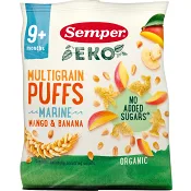 Multigrain puffs mango & banana 9m 18g Semper