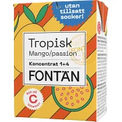 Blandsaft Tropisk Sockerfri 20cl Fontän