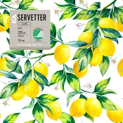 Servett 33cm Lemon 20-p ICA