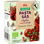 Pastasås tomat  & vitlök Ekologisk 390g ICA