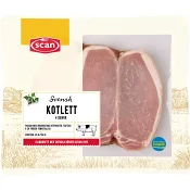 Fläskkotlett Färsk Skivad Benfri 600g Scan