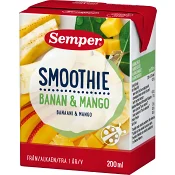 Smoothie Banan & mango Från 12m 200ml Semper