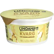 Kvarg Vit Chokladsmak Utan tillsatt socker 0,2% 150g Lindahls