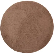 Matta rund Softy brun 120 cm