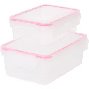 Förvaringsburk Rosa 0,5l+1l 2-p ICA