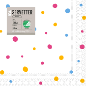 Servett 33cm Konfetti
