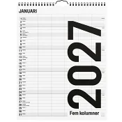 VäggKalender Familj B/W - 5 kol 2027