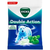 Halstablett Double Action Eucalyptus sockerfri 72g Vicks