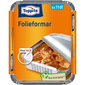 Folieformar med lock 11dl 5-p Toppits