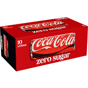 Läsk Cola zero 10-p 33cl Coca-Cola