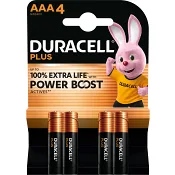 Batteri AAA 4-p Duracell Plus