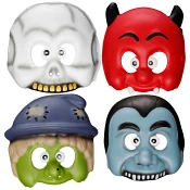 Halloweenmask barn 4 olika Festive