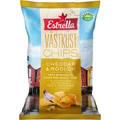 Västkustchips Cheddar & rödlök 180g Estrella