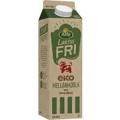Mellanmjölkdryck 1,5% Ekologisk Laktosfri 1l Arla Ko®