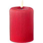 LED Blockljus rille röd H10cm
