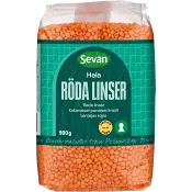 Linser Röda Hela 900g Sevan