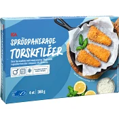 Sprödpanerad torskfilé 4-p Fryst 360g ICA