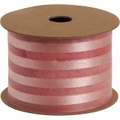 Organzaband randig rosa 4 cm x 5m