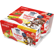 Yoghurt Junior Jordgubb Banan 4-p 500g Tine