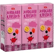 Fruktdryck Jordgubb&Passion 3-p 60cl ICA