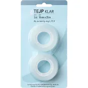 Refill klar 2-pack, 19mm x 25m