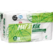Hushållspapper Mat & Kök 8-p Miljömärkt ICA
