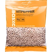 Vitpeppar hel 70g ICA Basic
