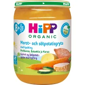 Morot & sötpotatisgryta med kyckling Från 8m Ekologisk 190g Hipp