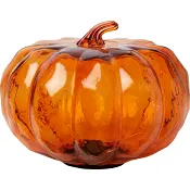Lykta glas pumpa 20cm Festive