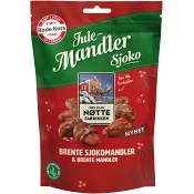 Brända Julemandlar med choklad 150g Den lille Nöttefabrikken