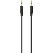 Ljudkabel Guldplätterad 3,5mm 1m Belkin