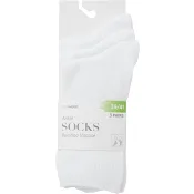 Socka ribb 3p vit 39/41 mywear