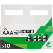 Batteri AAA LR03 10-p ICA