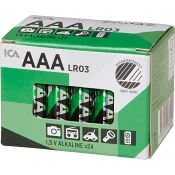 Batteri LR03 AAA 24p ICA