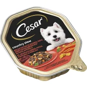 Hundmat Country kitchen mini fillets Oxkött pasta & morötter 150g Cesar