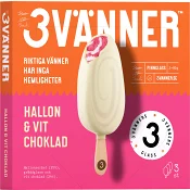 Glass Hallon & Vit Choklad Tre Vänners 3 pack